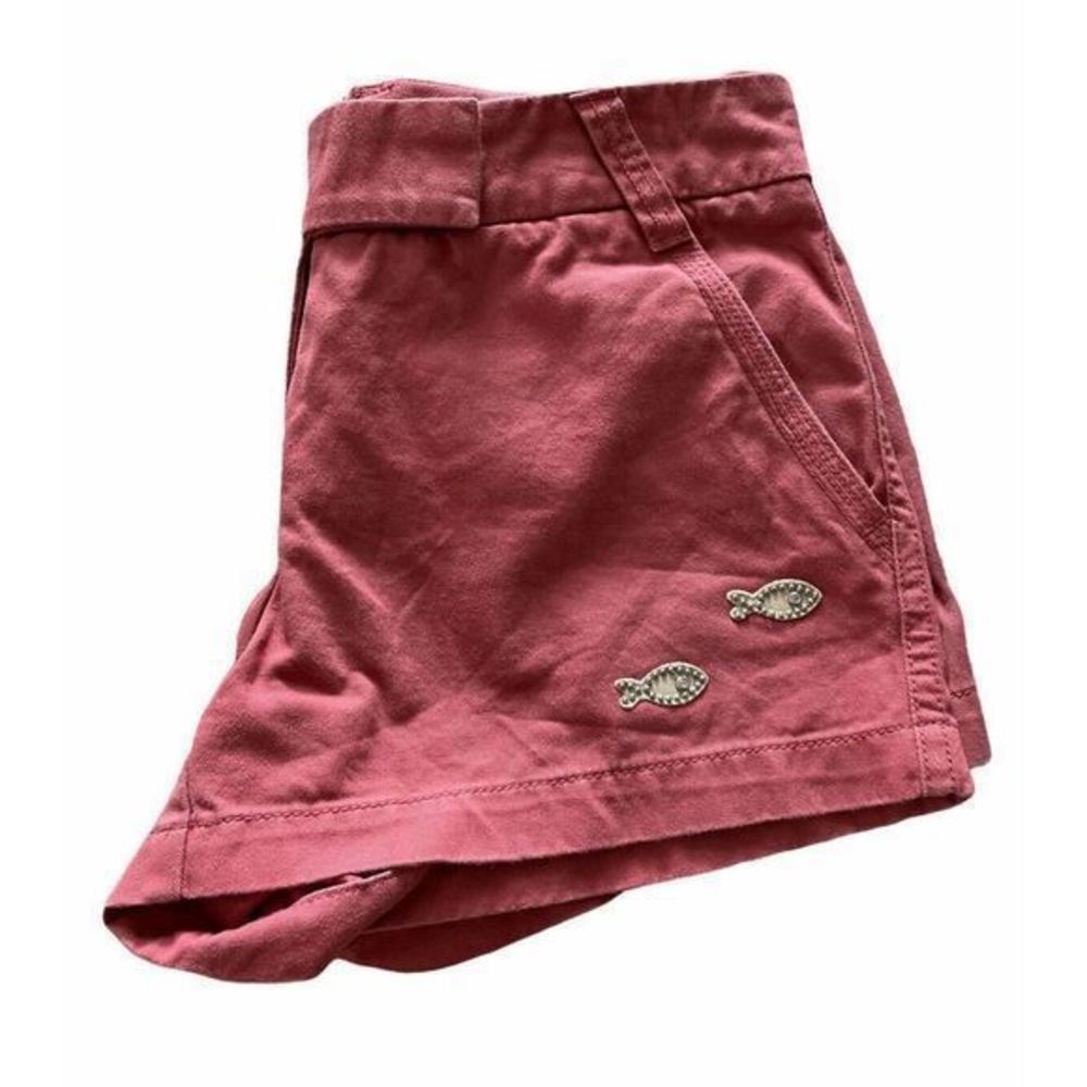 J Crew Womens 6 Shorts Minnow Fish Chino 3" Inseam‎ Salmon Red Orange Cotton - Picture 4 of 5